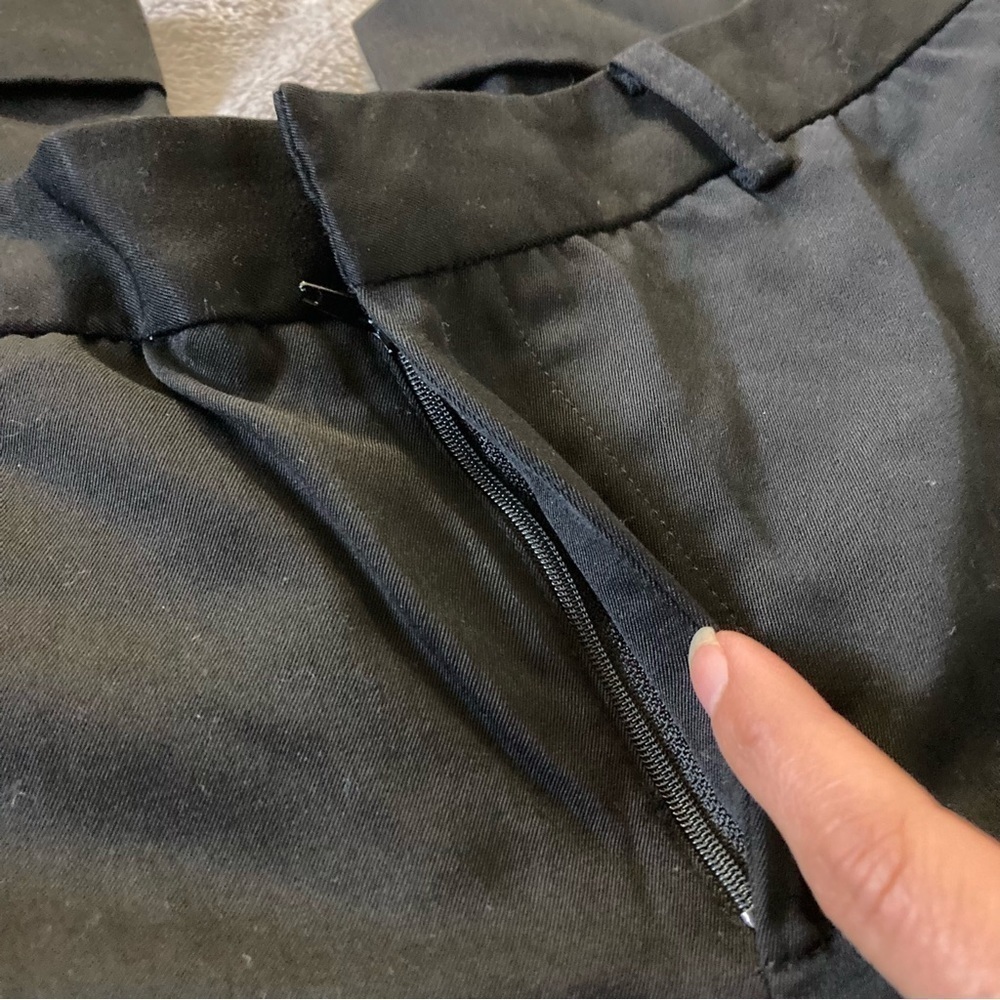 Ralph Lauren Blue Label 100% Wool Black Cuffed Wide Leg Dress Trouser Pants Size - Picture 4 of 12